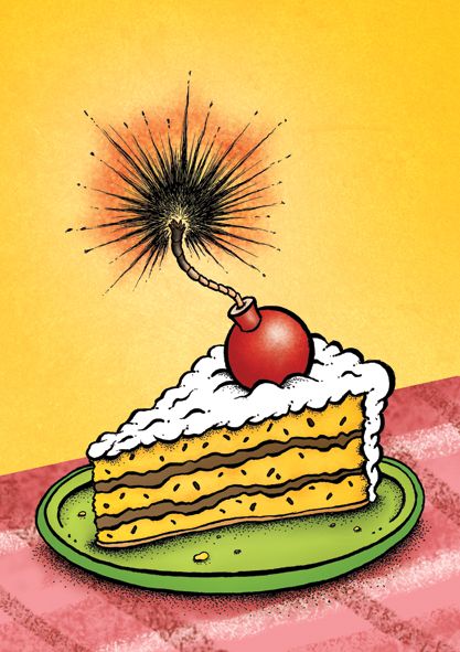 Никола Драгаш, карикатура "Торта"